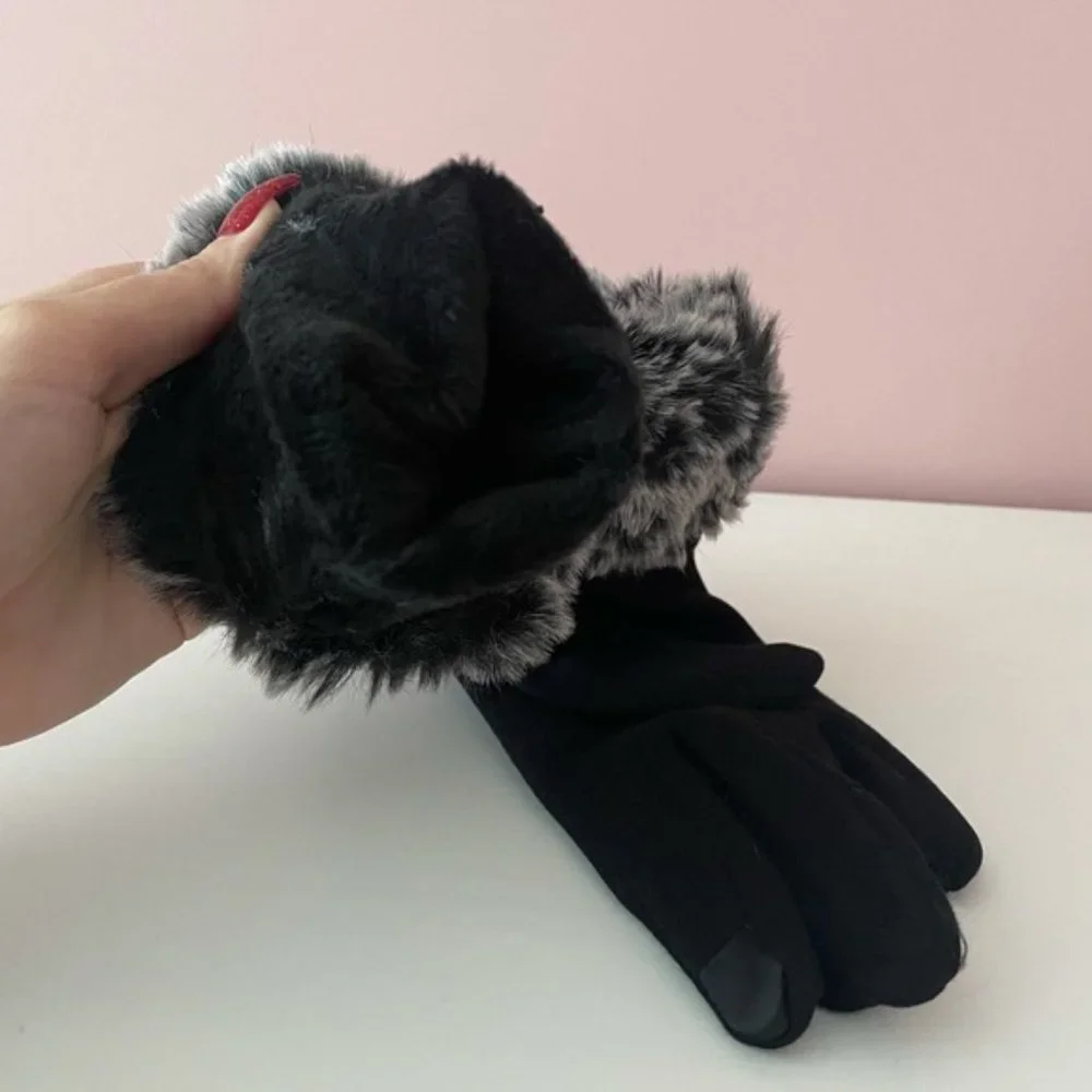 Luxurious Rhinestones Winter Gloves Touchscreen Gloves